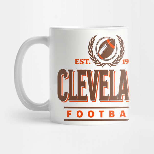 Retro Cleveland Football Vintage Crest by funandgames